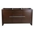 thumbnail image 2 of Fresca Allier 60" Wenge Brown Modern Double Sink Bathroom Cabinet, 2 of 4