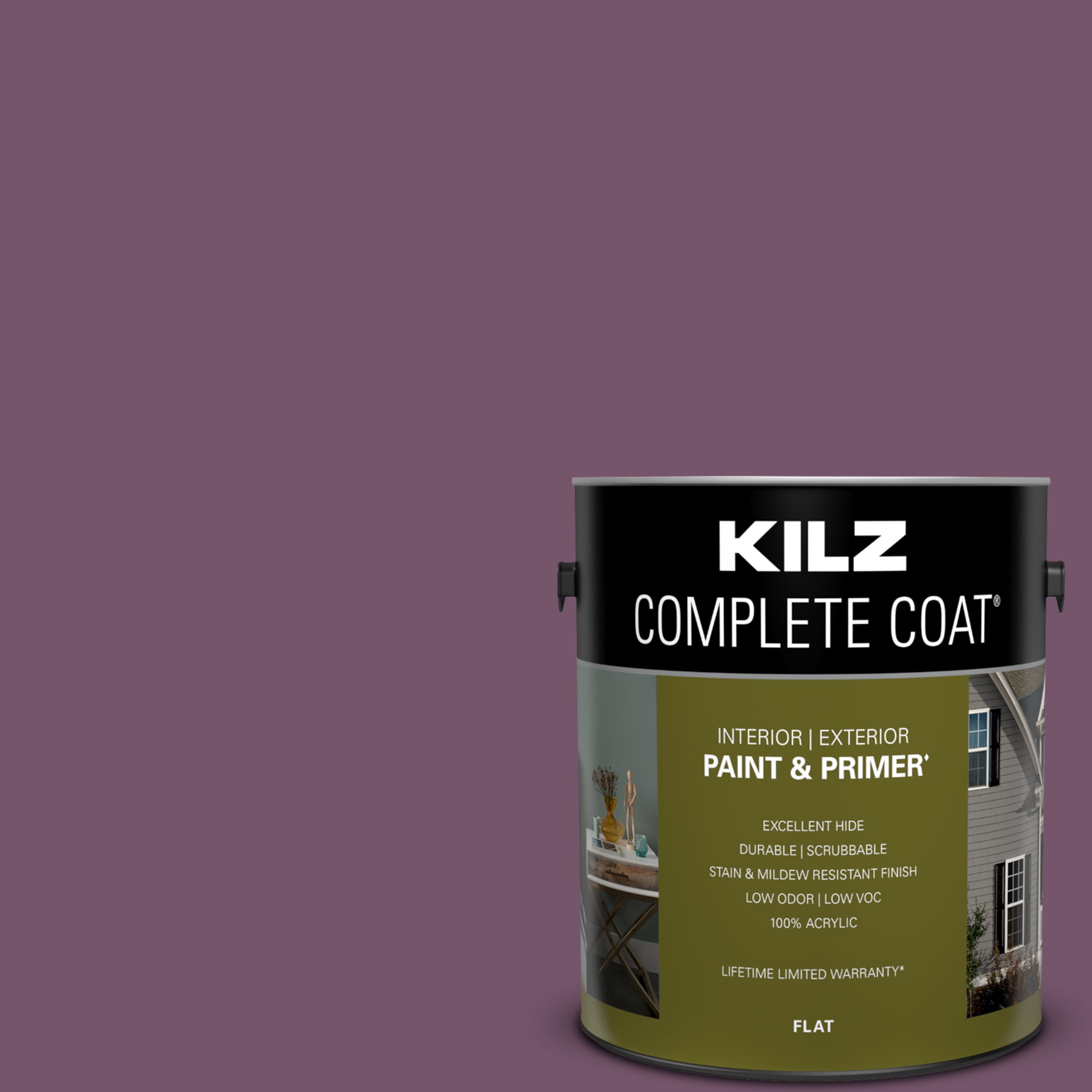 Gypsy Plum, KILZ Complete Coat Interior/Exterior Paint & Primer, 1 Gallon #RA110-01