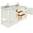 thumbnail image 7 of Ariel R061dcw2ovo Bayhill 60" Thick Carrara Marble Vanity Top - Grey, 7 of 7