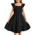 thumbnail image 1 of Girls Summer Dresses Smocked Sleeveless With Pockets, 1 of 4