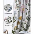 thumbnail image 3 of Spring Summer Floral Blackout Curtains for Bedroom Living Room Darkening Curtains 54 Inch Long Butterflies Botanical Farmhouse Short Curtain for Small Window Treatment Grommet Drapes 52"x54"x2, 3 of 9