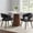 Black, variant on Modern Kitchen Chair Set of 4, Upholstered Faux Leather Dining Chairs with Curved Back, Easy Assembly for Dining Room Restaurant Cafe, Gray