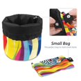 thumbnail image 4 of PhooArto Drawstring Cosmetic Bag, Barrel Shaped Portable Travel Makeup Bags, Zebra Rainbow Print Large Capacity Waterproof Multifunctional Bucket Toiletry Bag, 4 of 6