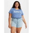 thumbnail image 3 of Levi's Womens Plus Size Varsity Tee,Blue,3X, 3 of 3