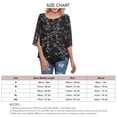 thumbnail image 5 of Blusa informal de gasa de media manga, blusa de cuello redondo para mujer, blusa de gasa de media manga para mujer, blusa de gasa para mujer, camisa resistente y duradera, 5 of 5