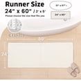 thumbnail image 2 of White Long Bathroom Rugs, Waffle Runner Bath Mat Non Slip Washable, Super Absorbent & Quick Dry, Boho Bath Mat Farmhouse Bathroom Decor, 24'' x 60'', White, 2 of 18