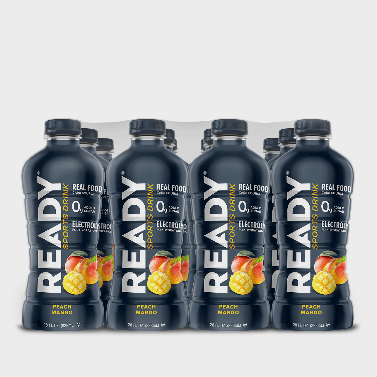 Ready Sports Drink Peach Mango 28 oz, 12 count