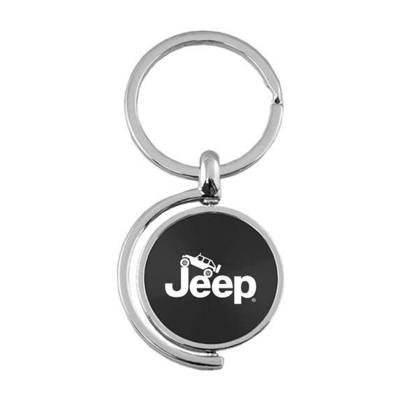 Jeep Climbing Spinner Key Ring (Black)