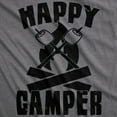 thumbnail image 2 of Mens Happy Camper Shirt Funny Camping Cool Hiking Graphic Vintage Tee 80s Saying Graphic Tees, 2 of 7
