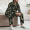 thumbnail image 7 of Disketp Daisy for Pajamas Set Long Sleeve Sleepwear Mens Button Down Nightwear Pj Sets-Small, 7 of 7