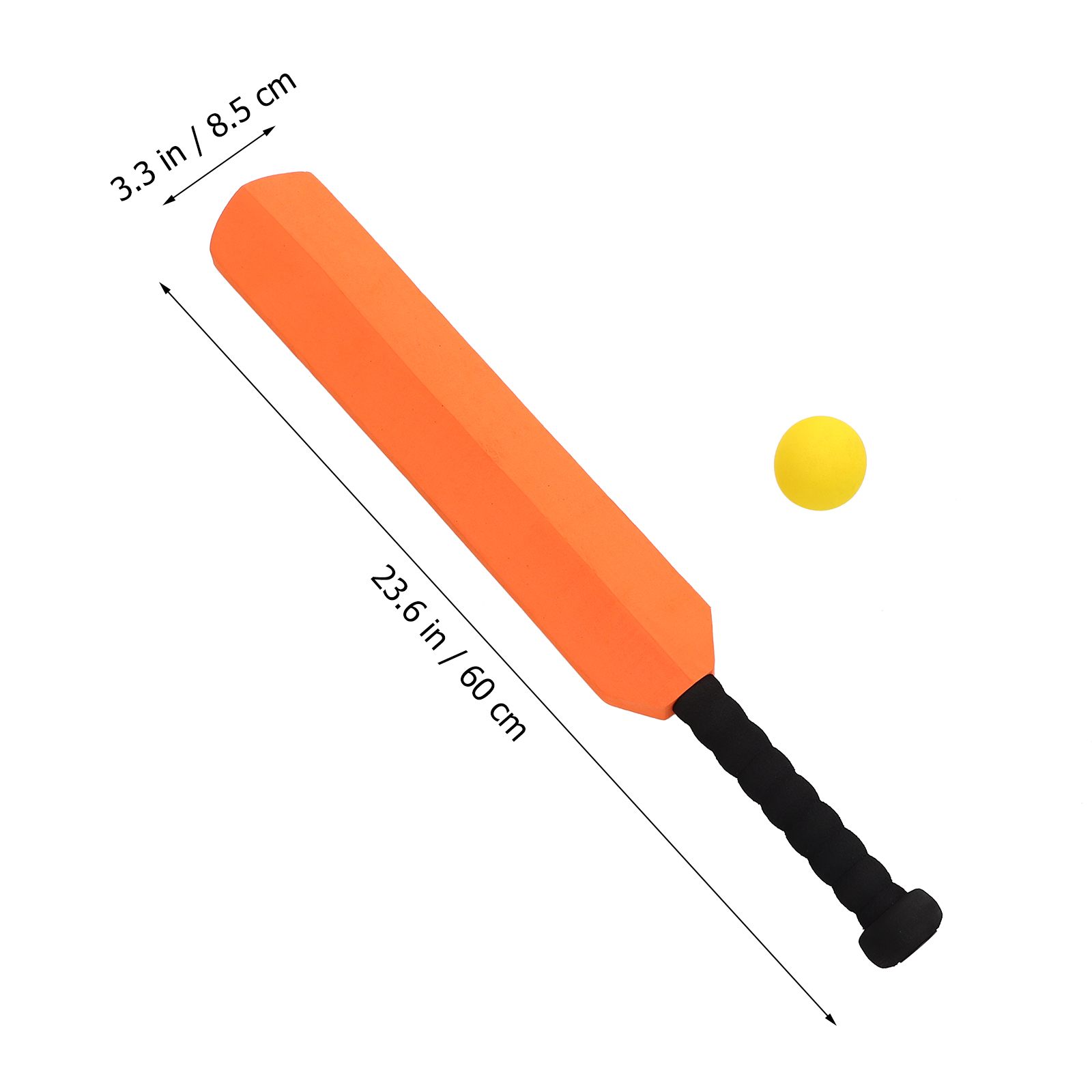 COMPUKAS Beginner Baseball Bat Set, 2 Orange EVA Lightweight Training Bats for Kids and Youth