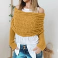 thumbnail image 2 of Multifunctional Scarf with Sleeves for Women, Knitted Sweater Scarf with Sleeves, Shrugs for Women, Scarf with Double Sleeves Crochet Pattern, Fashion Casual Autumn Winter Outdoor Solid Color Scarf, 2 of 9