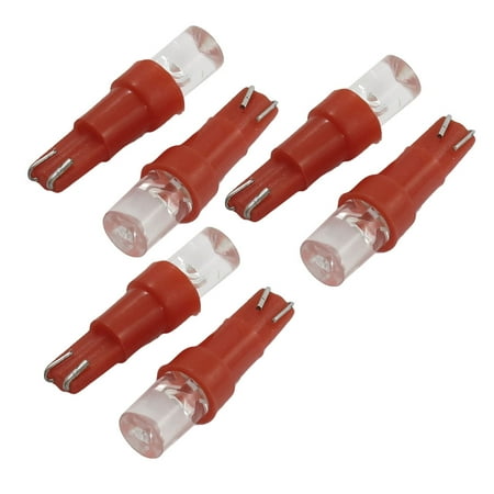 - Unique Bargains DC 12V Vehicle Car T5 Red Side Tail Parking Light Bulbs Lamp 6 Pcs