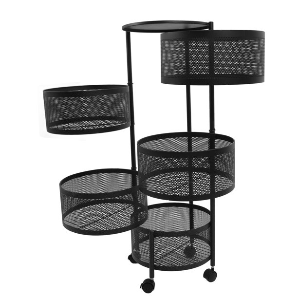 Organizador Giratorio De Cocina, Estante De Almacenamiento Giratorio De Cocina, Valla Elevada Que Ahorra Espacio, Acero Al Carbono Para Frutas