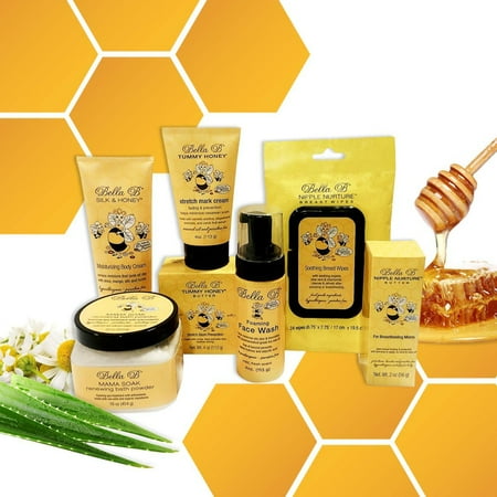 BELLA B Pregnancy & Beyond Essentials - Skin Care Gift Set - New Mom Gifts - Gift For Mom - New Mom Gift Basket - Pregnancy Must Haves - Pregnancy Gifts For First Time Moms