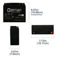thumbnail image 2 of ML18-12 - 12V 18AH Solaris Electric Lawn Mower Battery Replaces 24V Battery, 2 of 6
