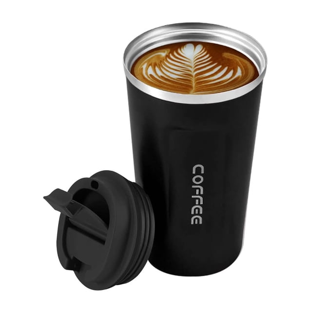 Taza Termo de Acero Inoxidable con Tapa, para Bebidas Frías y Calientes, para la Oficina, el Automóvil y el Parque