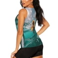 thumbnail image 3 of Lsque Underwater Swimming Duck Printed Workout Tank Tops for Women, Athletic Sports Tank Tops, Compression Sleeveless Dry Fit Shirts,Sleeveless Yoga Shirt-XX-Large, 3 of 9