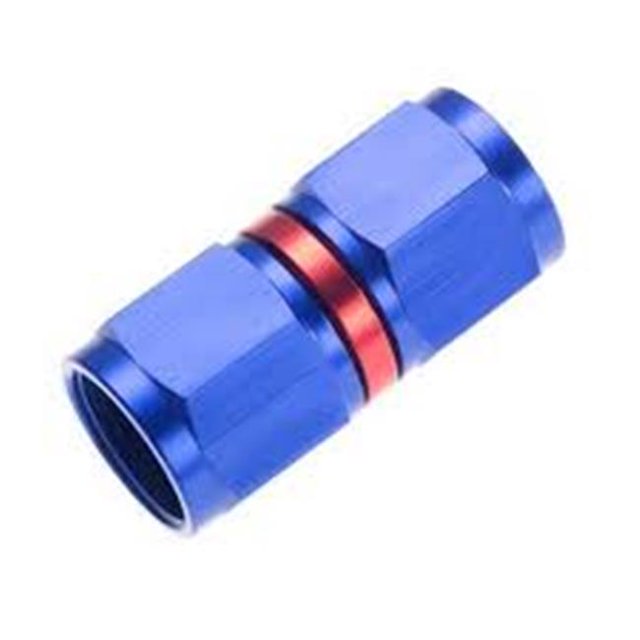04 Female to Female AN & JIC Swivel Coupling - Red & Blue