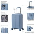 thumbnail image 4 of DUKAP Crypto 20" Hardside Lightweight Luggage with Spinner Wheels, Handle and Trolley, Blue, 4 of 12