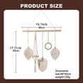 thumbnail image 3 of Xloro Macrame Wall Hanging Organizer Boho Woven Tapestry with Tassels for Hair Bow and Accessory Storage Decorative Cotton Rope Wall Art for Farmhouse Decor (1Pc 16"x18"), 3 of 7
