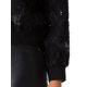 thumbnail image 5 of Chaqueta bomber de fiesta brillante con cremallera y lentejuelas de manga larga para mujer INSPIRE CHIC S negra, 5 of 6