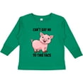 thumbnail image 3 of Inktastic Cant Say No to This Face- Cute Pig Boys or Girls Long Sleeve Toddler T-Shirt, 3 of 5