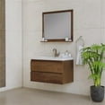 thumbnail image 2 of Paterno 42" Modern Wall Mounted Bathroom Vanity in Rosewood, 2 of 4