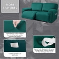 thumbnail image 3 of Funda para muebles ULTICOR, reclinable, 2 plazas, jacquard, color verde azulado, 3 of 6