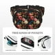 thumbnail image 5 of Balery Rose Flowers Mochila Cinturón para Mujeres y Hombres, Bolsa de Cintura Impermeable de Doble Capa con Correa, 5 of 9