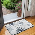 thumbnail image 2 of Blue Christmas Snowflake Pattern Door Rugs,Washable Non Slip Door Mats Indoor,Decorative Door Mats,Entry Mat Indoor for Entrance,Bedroom,Kitchen,Bathroom,30"x17", 2 of 6
