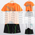 thumbnail image 3 of KPOPLK Boys 2-piece Clothes Teen Boys Short Sleeve Graphic T-Shirt and Shorts Set, Lightweight & Breathable Size 15-16 Years,Orange, 3 of 5