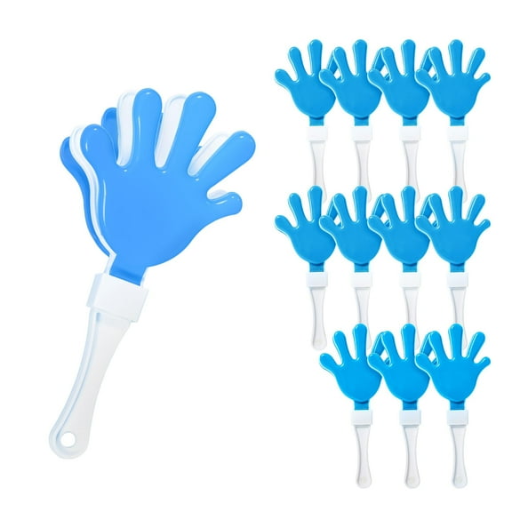 Windy City Novelties 12-Pack 7-Inch Mini Hand Clappers - Bulk Noisemakers for Parties, Celebrations, and Events - Blue