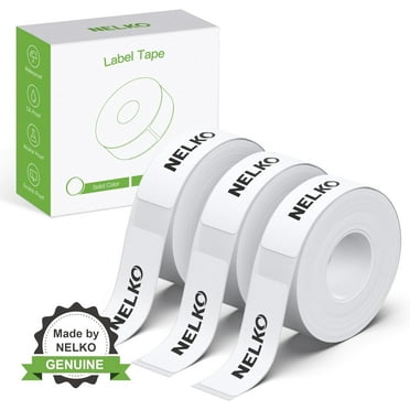 Genuine P21 Label Maker Tape, 14x40mm (0.55"x1.57") Self-Adhesive Label Compatible with Nelko P21 Label Maker for Home/Office/School, 180 tapes/roll, 3-roll, White