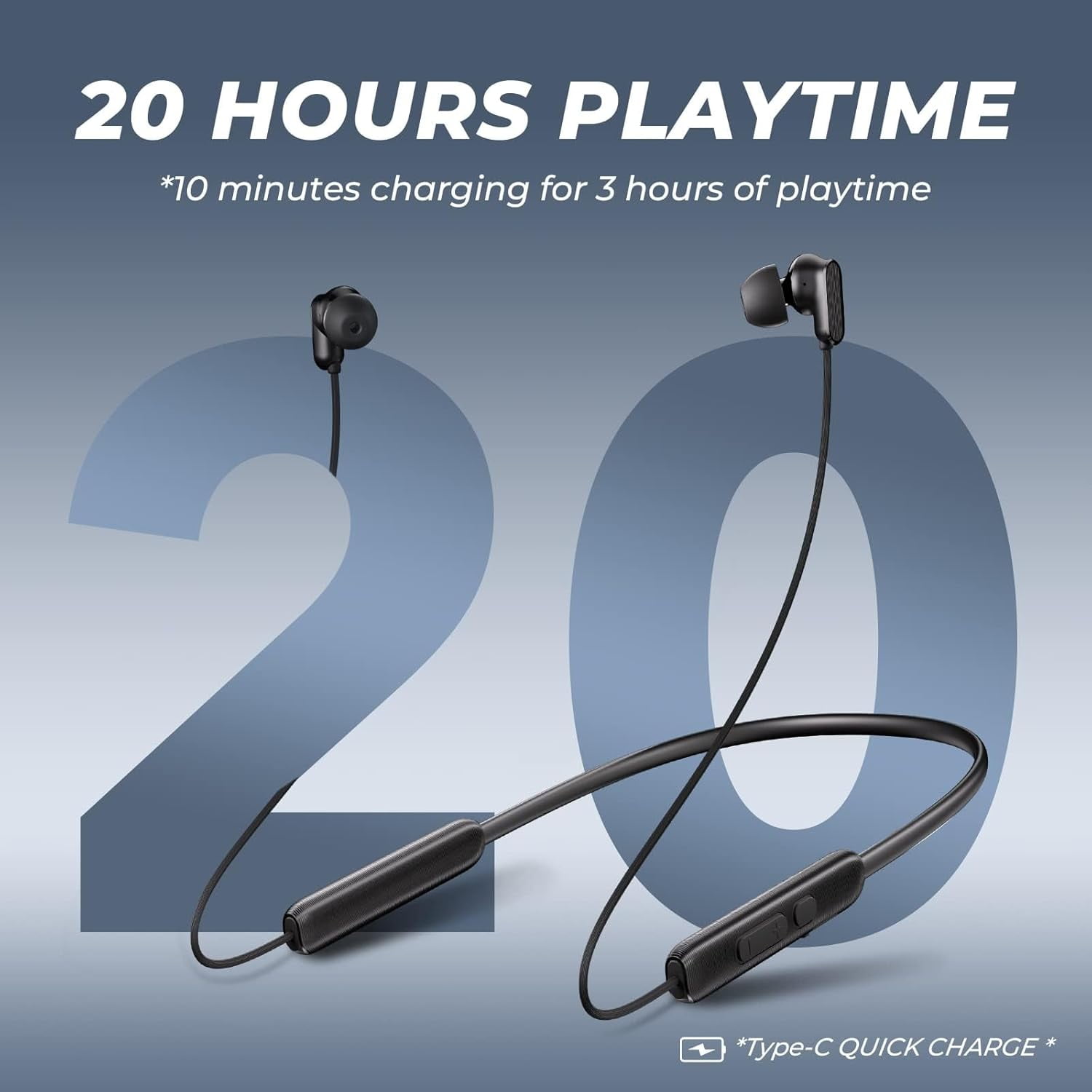 N18 Neckband Bluetooth Earbuds, Wireless Bluetooth 5.2 Headphones with Microphone, Ultra-Lightweight Comfort, IPX7 Waterproof, Deep Bass Strong Beat, 20H Playtime, Magnetic Earphones (Black)