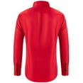 thumbnail image 3 of SwiftWear Mens Dress Shirt Regular Fit Stretch Cotton Button Shirt Solid Color Business Formal Long Sleeve Tops Red XXL, 3 of 3