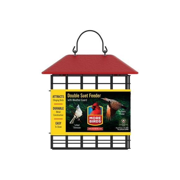 More Birds - Select Double Suet Feeder with Weather Guard