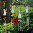 thumbnail image 2 of Luz Solar de campana de viento de Ángel, decoración de jardín al aire libre, luz Solar de Ángel, luz de jardín para patio, 2 of 5
