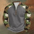 thumbnail image 2 of guisaled Camo Sweatshirt for Men Hunting Long Sleeve Half Zip Up Pullover Tops Fall Winter Casual Comfort Crewneck Sweatshirts Christmas, 2 of 4