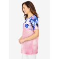thumbnail image 3 of Woman Within Plus Size Short Sleeve Watercolor Tunic, 3 of 5