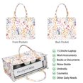 thumbnail image 2 of Large Capacity Tote Bag,Pioneer Flower Floral Print Pattern Handbag Fashion Luxury Tote Bag,15.7"x13"x 5.1" Inches,Laptop Compatible, 2 of 6
