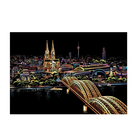 

Adults Scratching Drawing Handmade Scratching Drawing Gift Adults Decompression Tool DIY Craft (Cologne Cathedral)