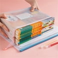 thumbnail image 6 of Zipper File Bags, Clear Pouches with Zipper, A4 Mesh Zipper Pouch Poly Zip Envelopes Waterproof Document Folder Puzzle Bags for Travel Office School Cosmetics Board Games Storage, 6 of 7