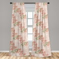 thumbnail image 2 of Soft Floral Window Curtains, Romantic Orchid Flower Branches in Pastel Colors Blossoming Springtime, Lightweight Decor 2-Panel Set with Rod Pocket, Pair of - 28"x63", Blush Olive Green, by Ambesonne, 2 of 3