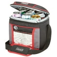 Coleman 9 Can SoftSided Cooler with Adjustable Shoulder Strap, Red Black
