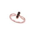 thumbnail image 1 of Diamond Princess 10kt Rose Gold Womens Round Red Color Enhanced Diamond Band Ring 1/20 Cttw, 1 of 1
