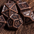 thumbnail image 2 of Cusdie Metal DND Dice Set, 7 die Metal Polyhedral D&D Dice Set Serrated Edge Dice for DND Dungeons and Dragons TTRPG Role Playing Games, 2 of 5