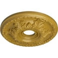 thumbnail image 3 of Ekena Millwork 18"OD x 3 1/2"ID x 2 1/2"P Granada Ceiling Medallion (Fits Canopies up to 6 5/8"), Hand-Painted Iridescent Gold, 3 of 5