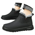 thumbnail image 3 of Gyexs Mens Snow Boots Waterproof Winter Shoes for Women 2025 Insulated Thermal Boots Outdoor Hiking Daily Wear Z02 Black Size 8.5, 3 of 9