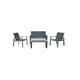 thumbnail image 1 of Naterial Set de Sala para Jardín: Sofá de 2 plazas + 2 sillones + Mesa de Centro de Aluminio para Exterior, Modelo Aramis, 1 of 10